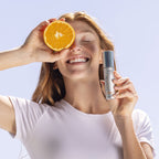 Woman holding Biopelle Brighten C+AHA