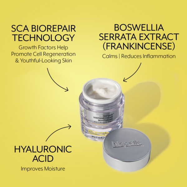 Tensage Soothing Cream Moisturizer SCA Biorepeair Technology Boswellia Serrata Extract Hyaluronic acid