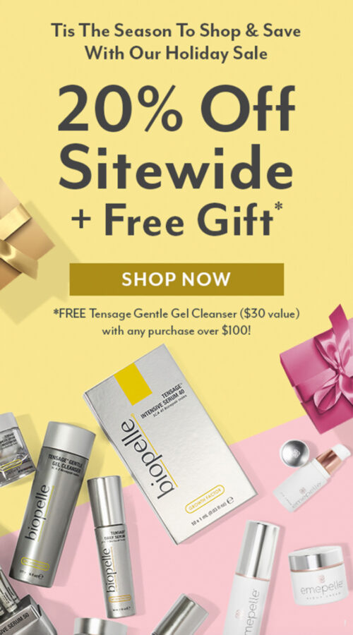 Biopelle. Sitewide sale 20% off. December 23